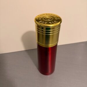 Red and Gold Shotgun Shell Isotherme  Bottle